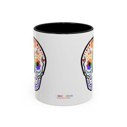 Queer Sugar Skull Accent Coffee Mug
