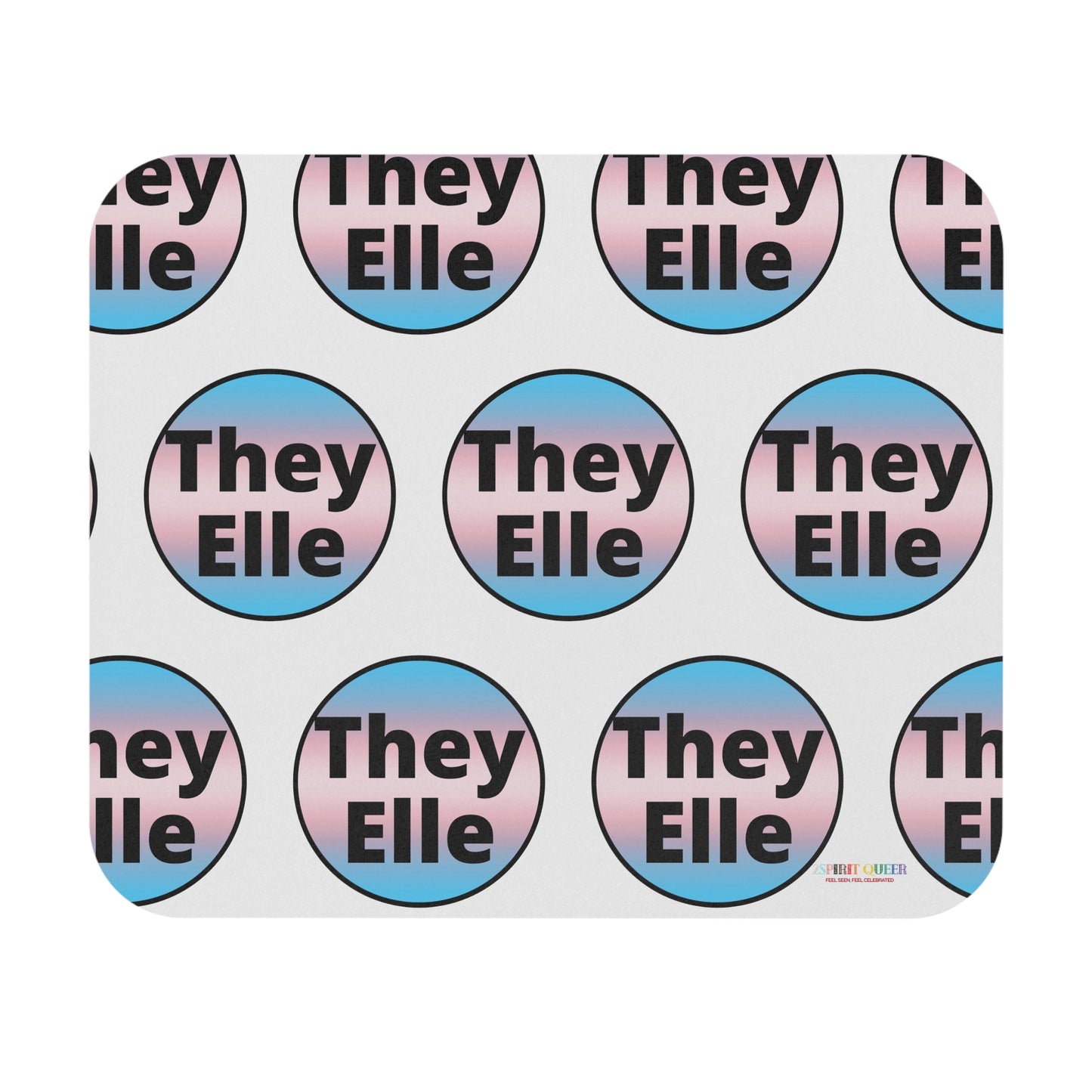 They / Elle - Trans Mouse Pad (Rectangle)