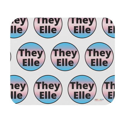 They / Elle - Trans Mouse Pad (Rectangle)