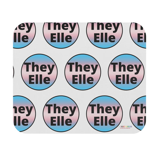 They / Elle - Trans Mouse Pad (Rectangle)
