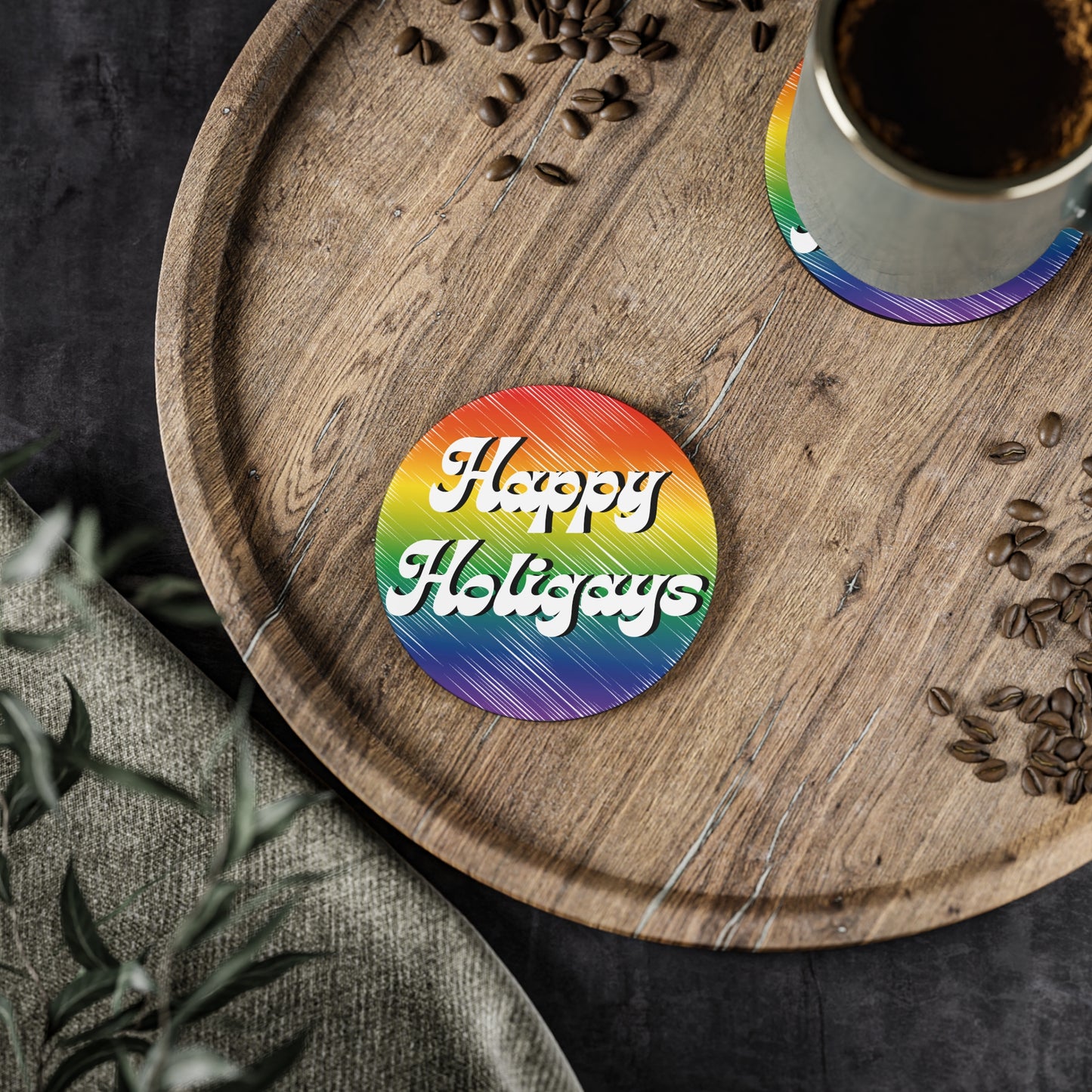 Happy Holigays Coasters
