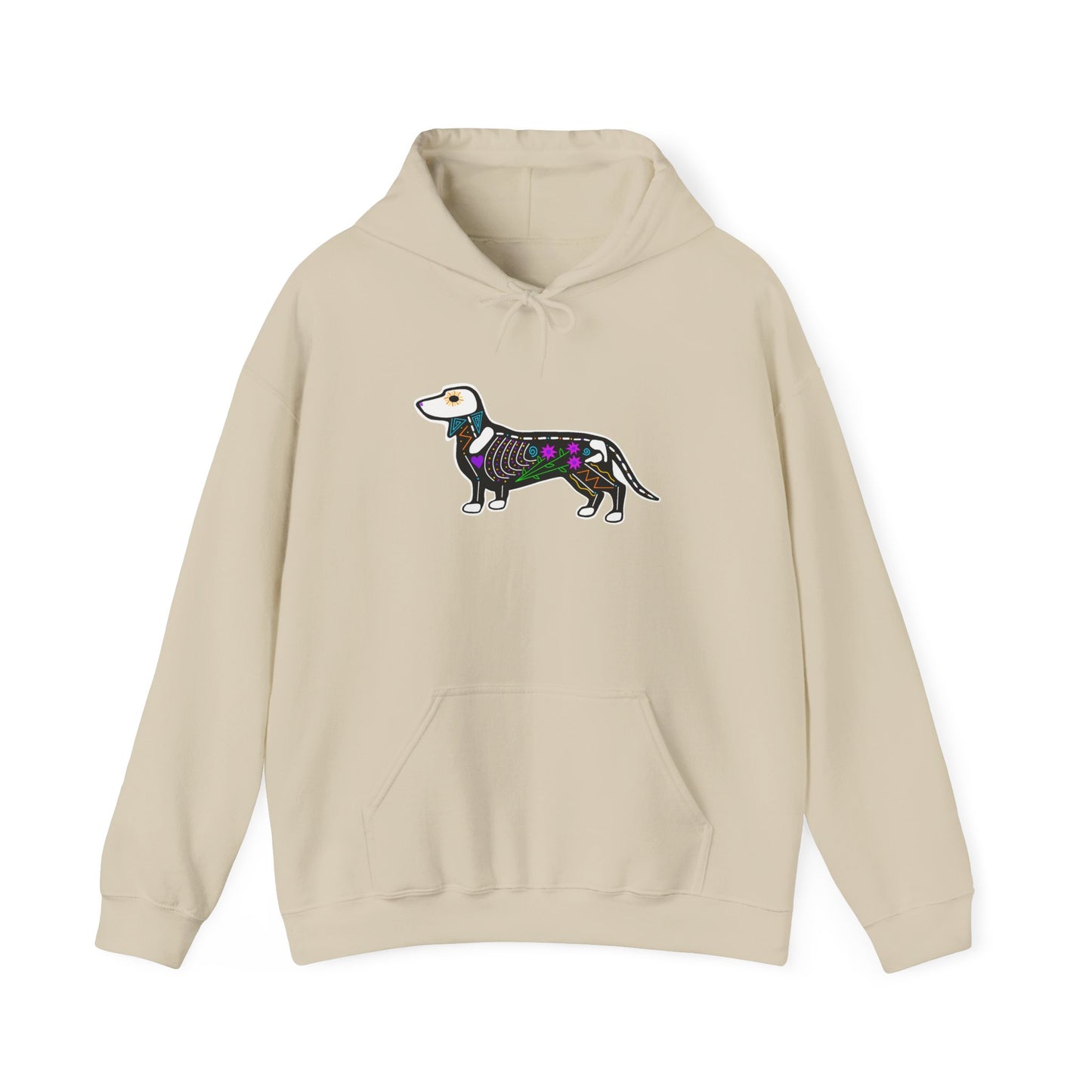 Dia de los Muertos Dachshaund Hooded Sweatshirt