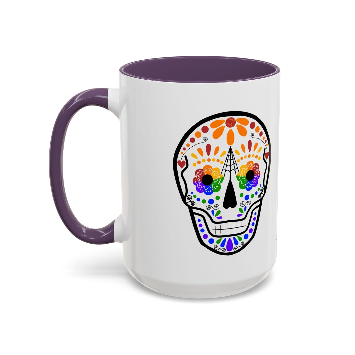 Queer Sugar Skull Accent Coffee Mug