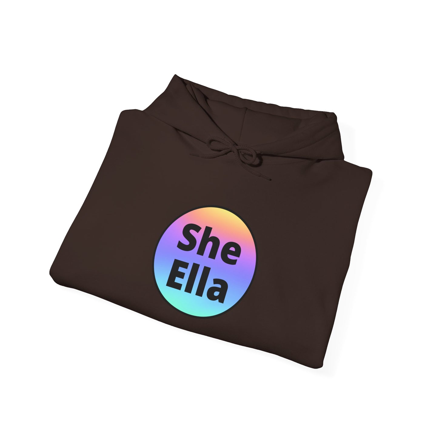 She / Ella  Rainbow Hooded Sweatshirt
