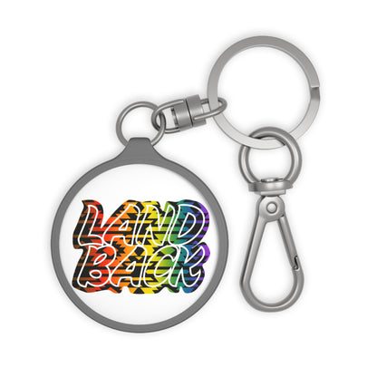 Land Back Motif Keyring Tag