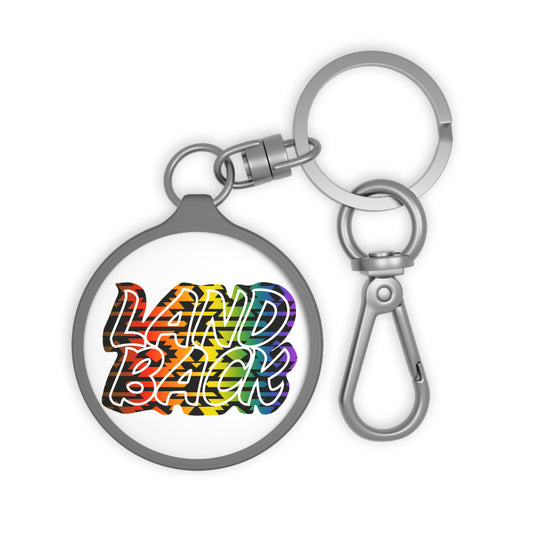 Land Back Motif Keyring Tag