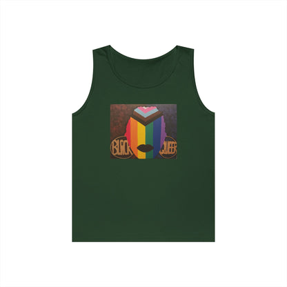 Black and Queer Heavy Cotton Tank Top