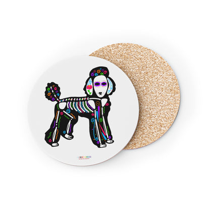 Dia de los Muertos Poodle Coasters