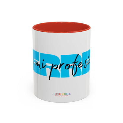 Perreo Es Mi Profesion Blue Accent Coffee Mug