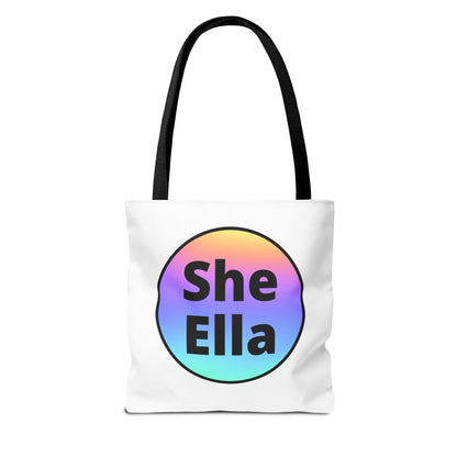 She/Ella Rainbow Tote Bag