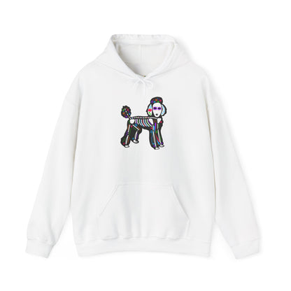 Dia de los Muertos Poodle Hooded Sweatshirt