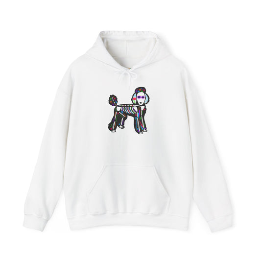 Dia de los Muertos Poodle Hooded Sweatshirt