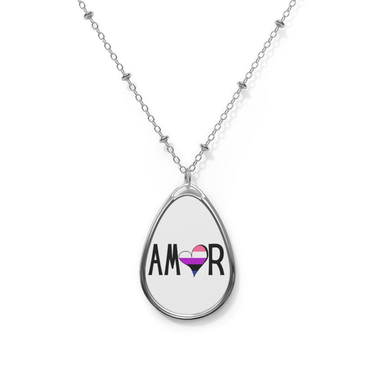 Amor Genderfluid Oval Necklace