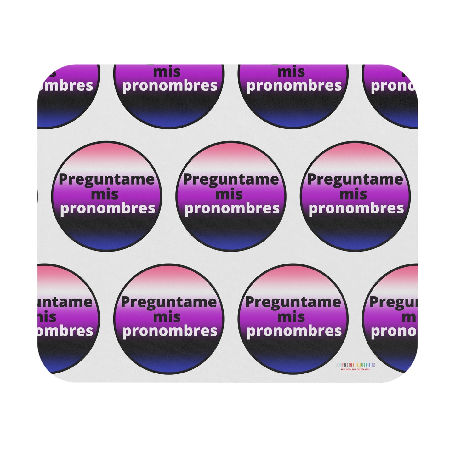 Preguntame mis Pronombres GenderFluid Mouse Pad (Rectangle)