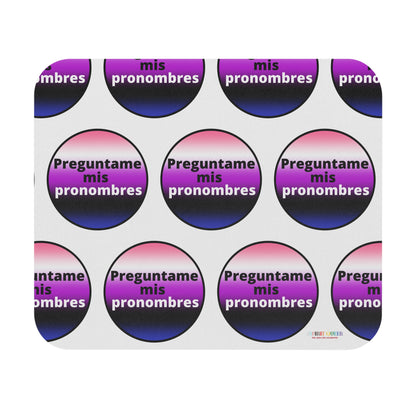 Preguntame mis Pronombres GenderFluid Mouse Pad (Rectangle)