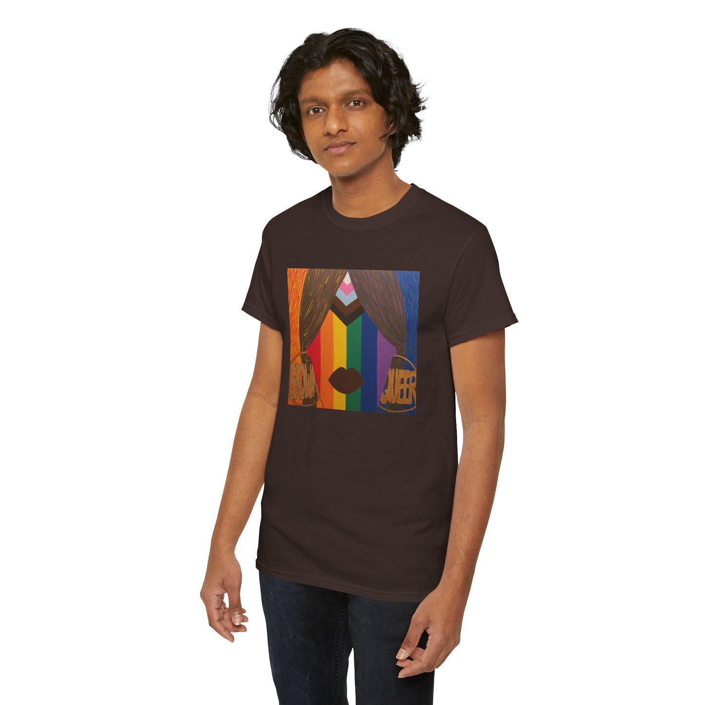 Brown and Queer Heavy Cotton Tee
