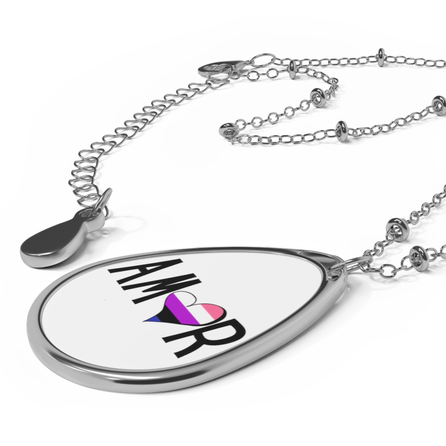 Amor Genderfluid Oval Necklace