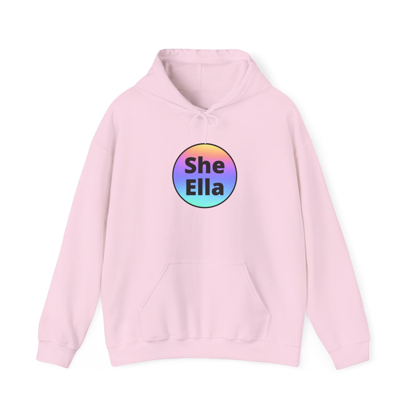 She / Ella  Rainbow Hooded Sweatshirt