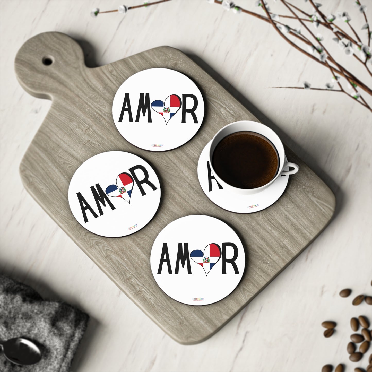 Amor Dominican Republic Coasters