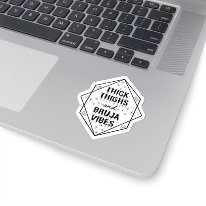 Thick Thighs Bruja Vibes Kiss-Cut Stickers