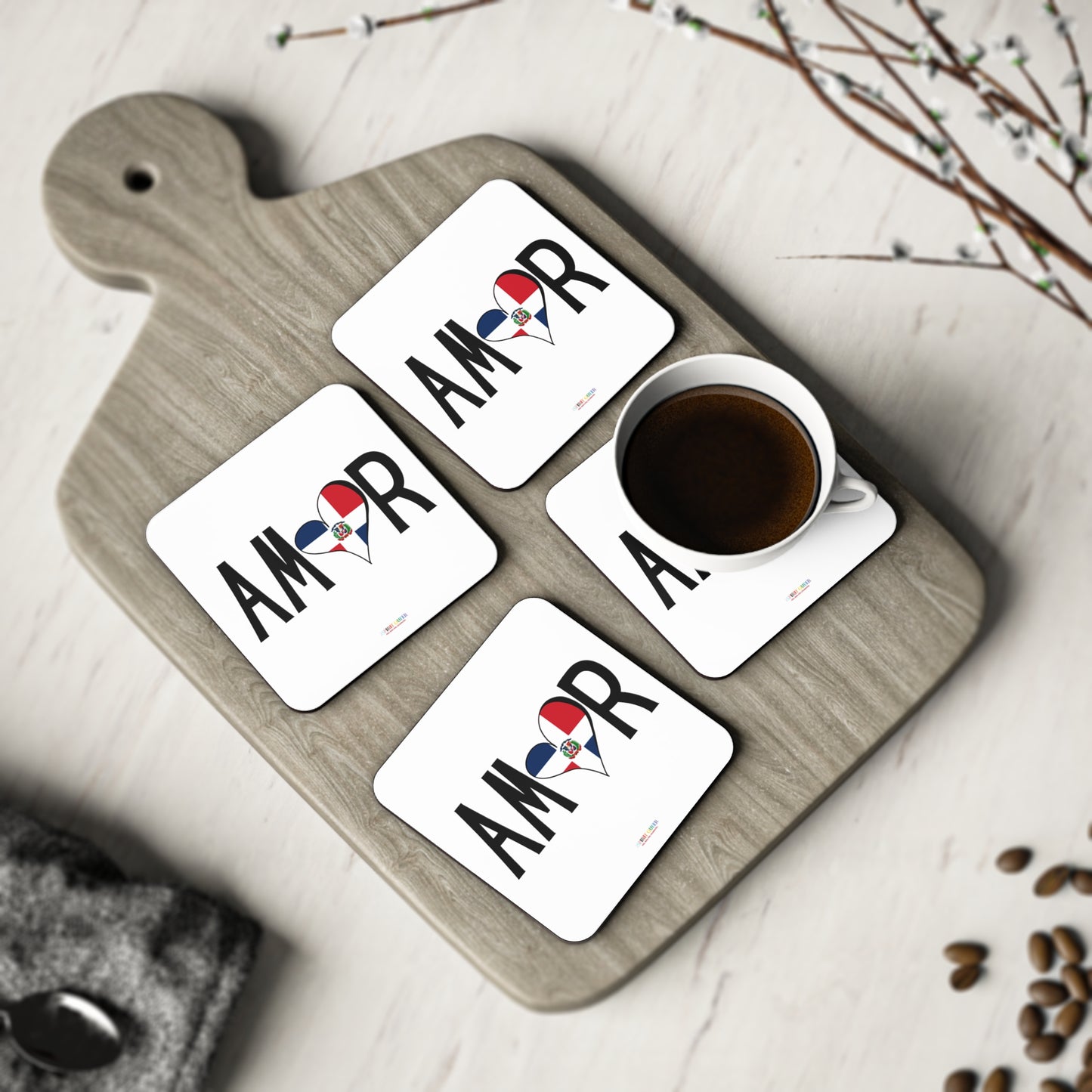 Amor Dominican Republic Coasters