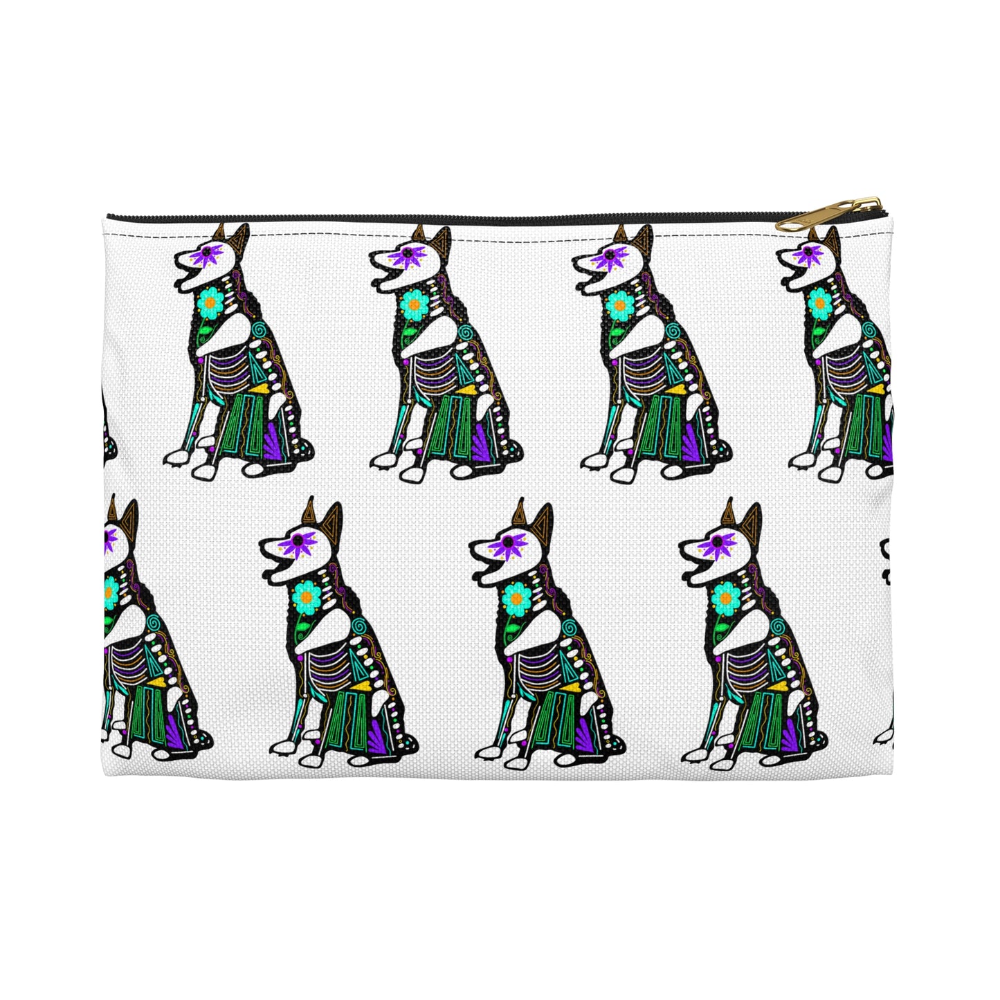 Dia de los Muertos German Shepherd Accessory Pouch