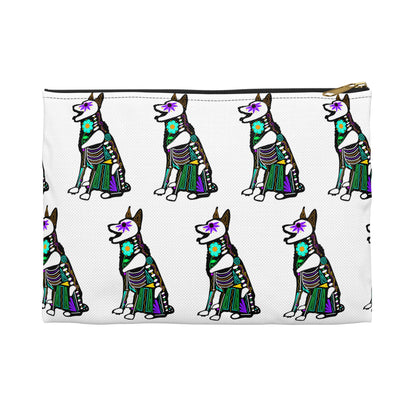 Dia de los Muertos German Shepherd Accessory Pouch