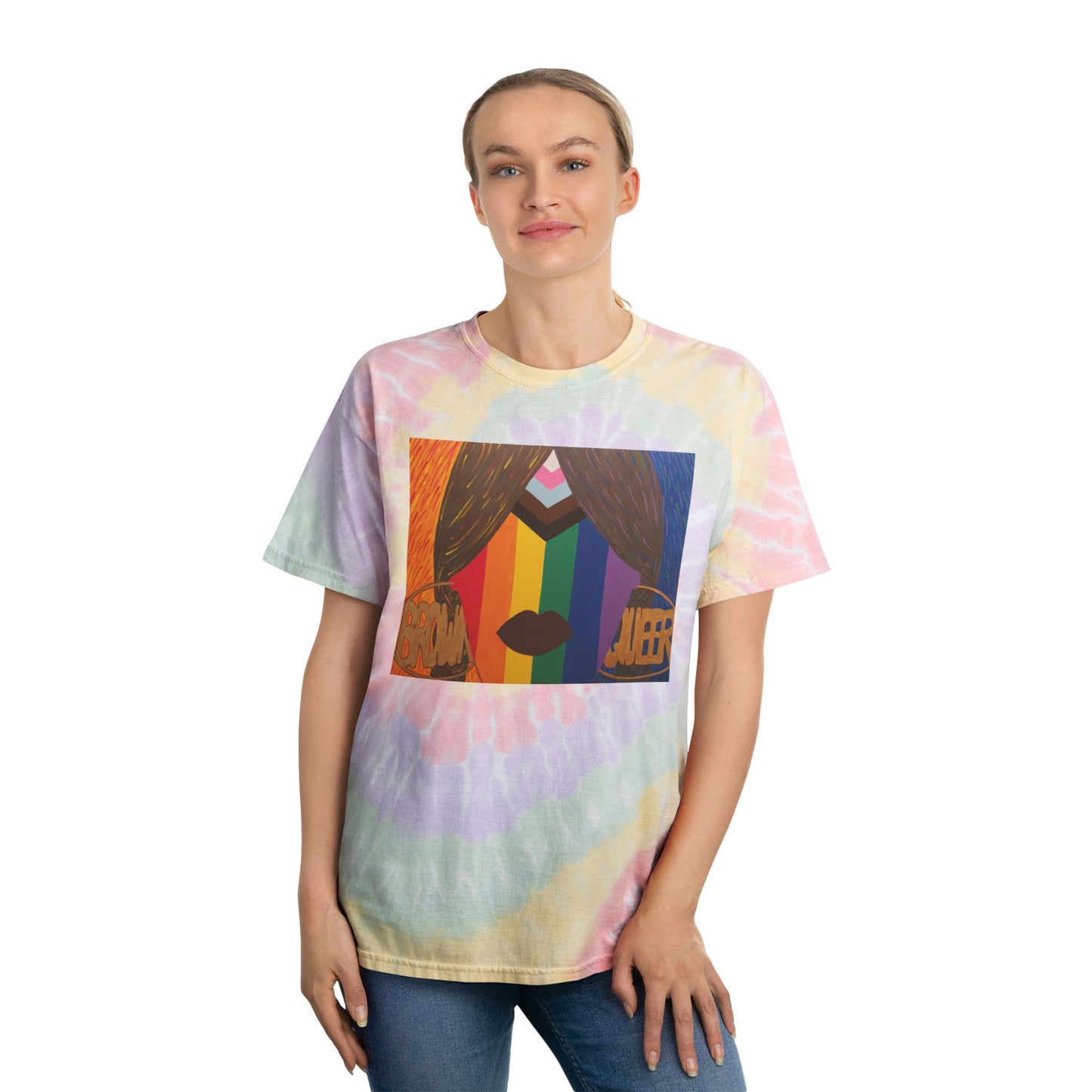 Brown and Queer Tie-Dye Tee