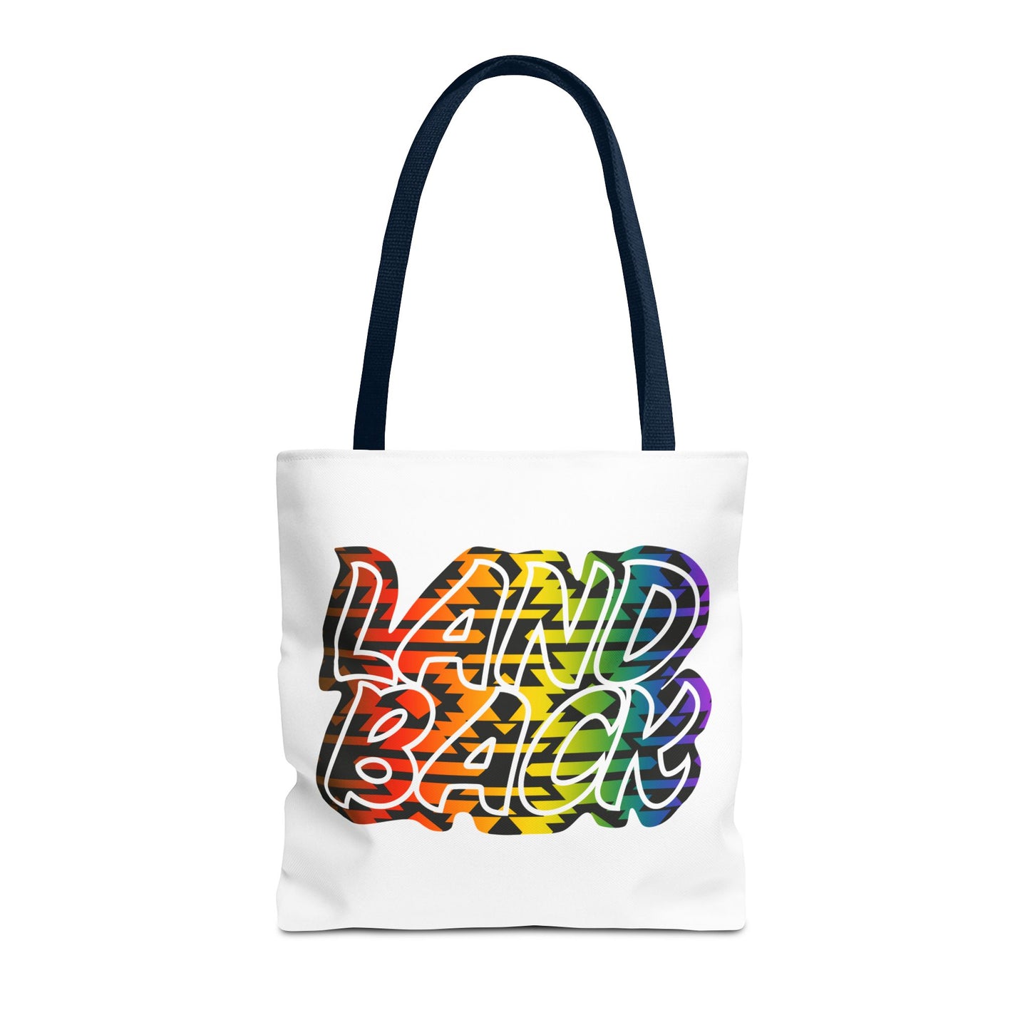 Land Back Motif Tote Bag