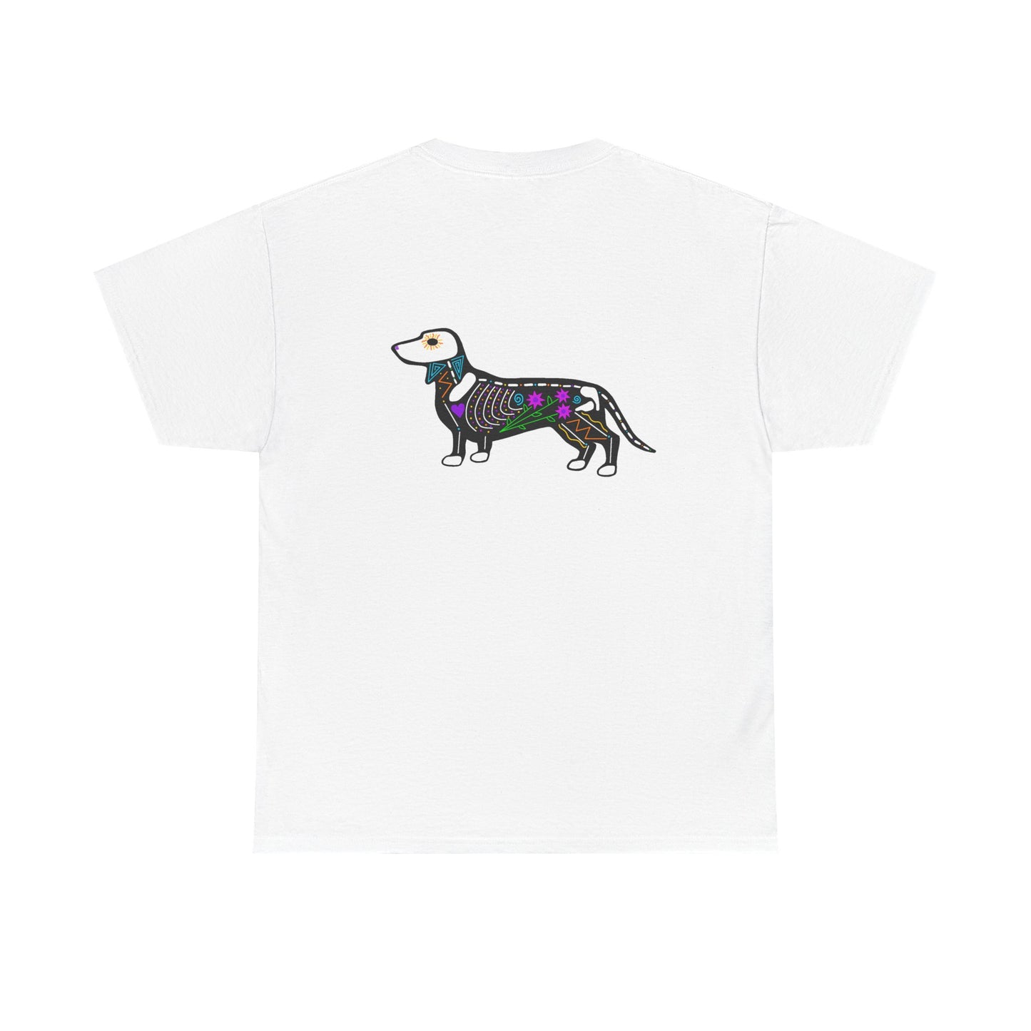 Dia de los Muertos Dachshaund Heavy Cotton Tee
