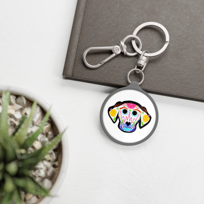 Dia de los Muertos Dog Keyring Tag