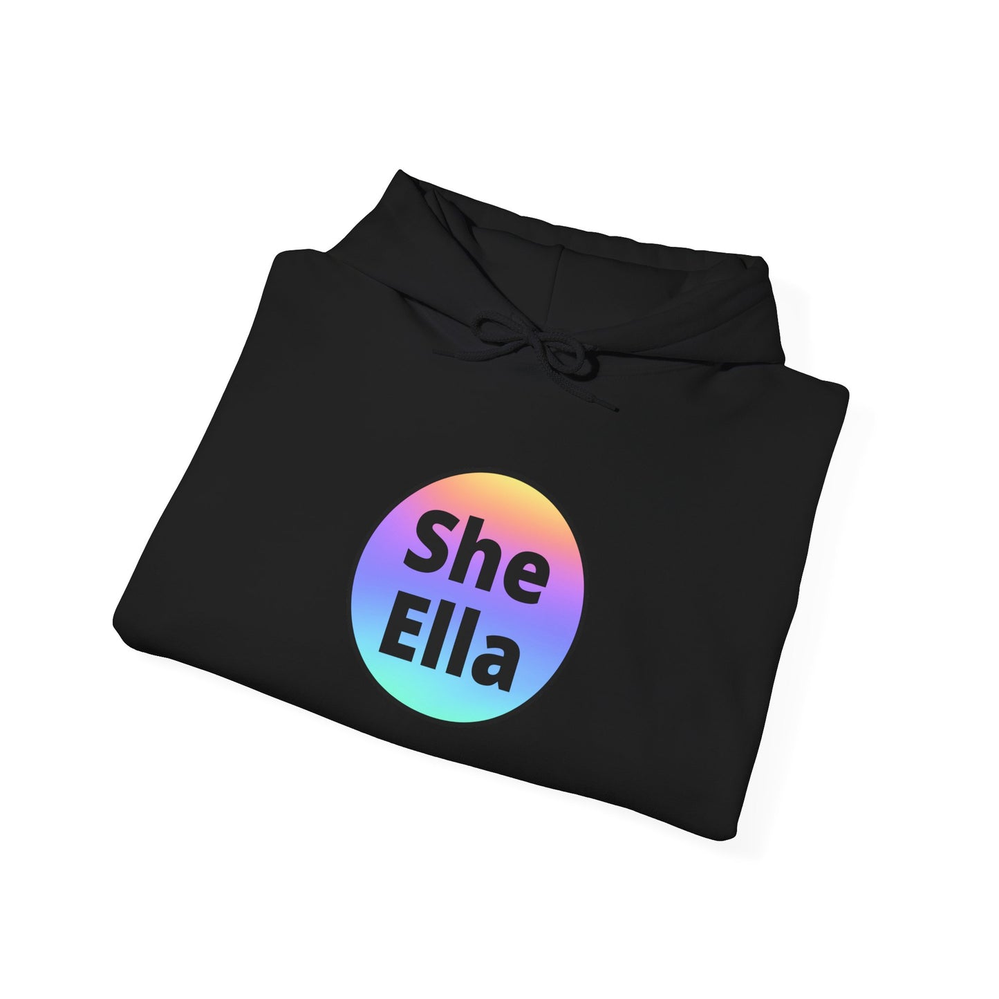 She / Ella  Rainbow Hooded Sweatshirt