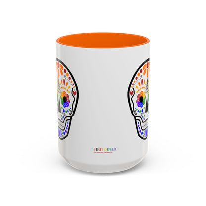 Queer Sugar Skull Accent Coffee Mug