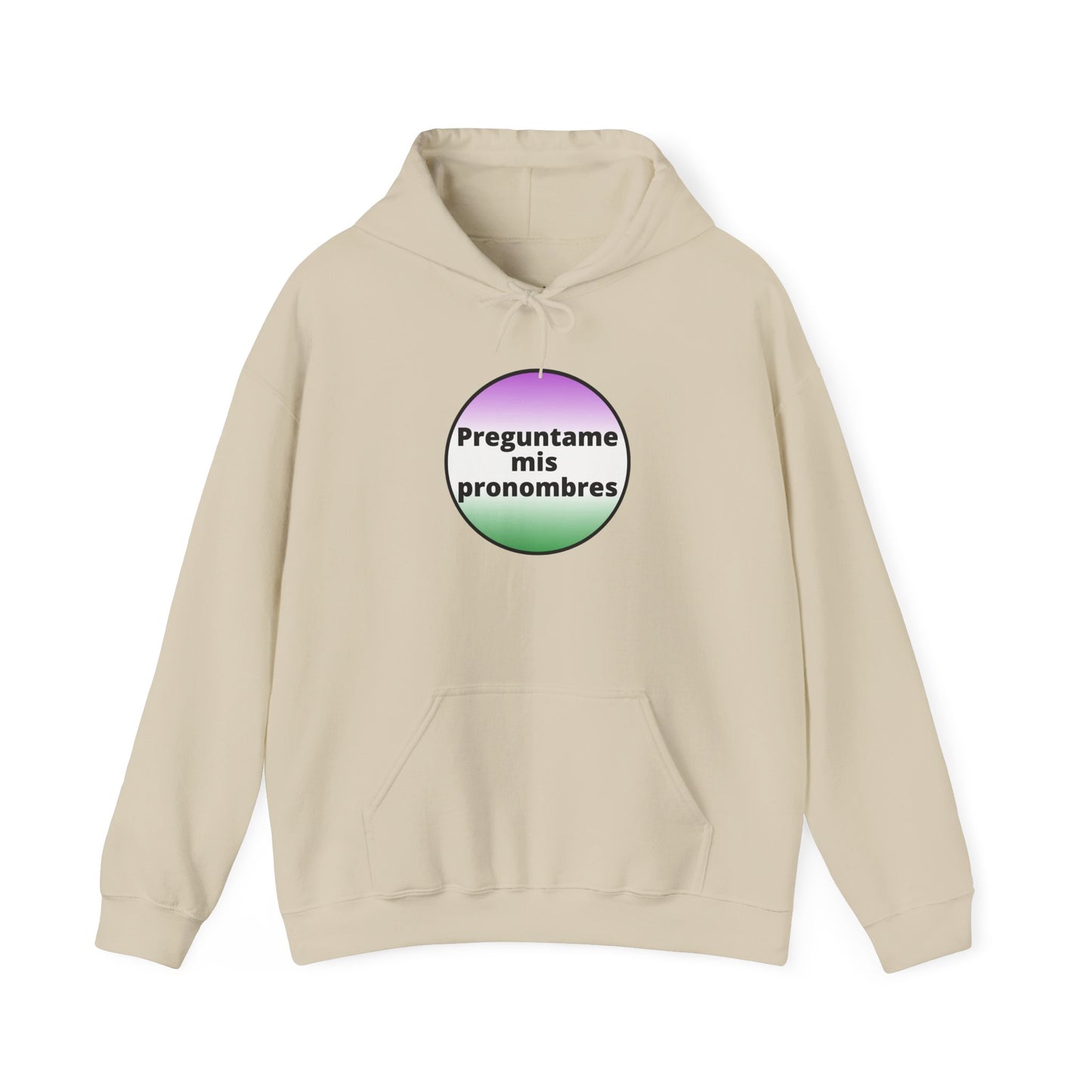 Preguntame mis Pronombres Gender Non-Conforming Hooded Sweatshirt