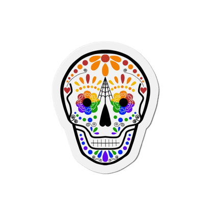 Queer Sugar Skull Die-Cut Magnet