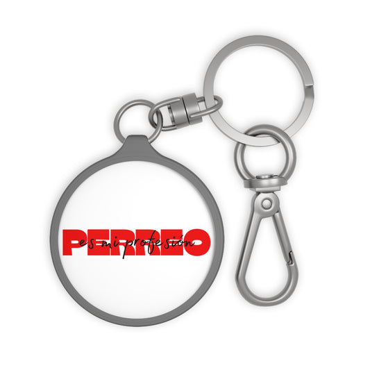 Perreo Es Mi Profesion Red Keyring Tag