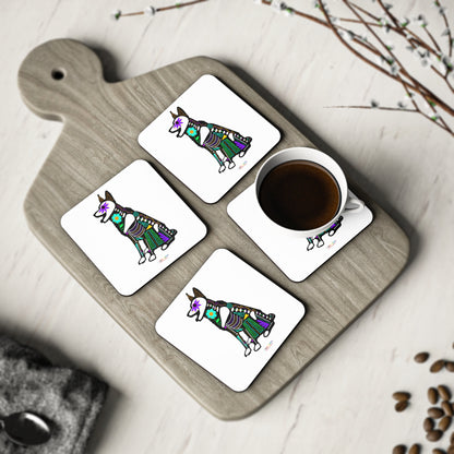 Dia de los Muertos German Shepard Coasters