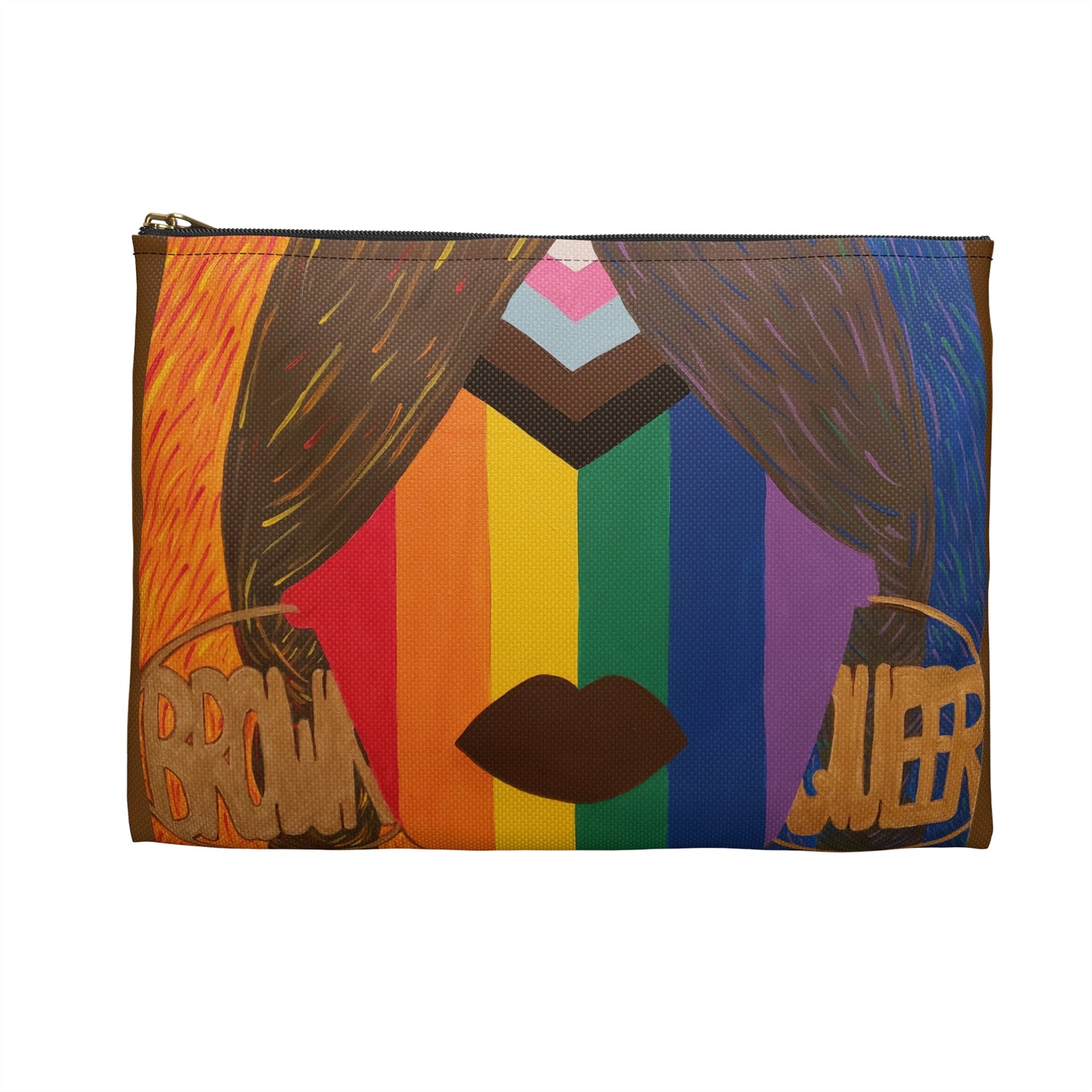 Brown and Queer Accessory Pouch
