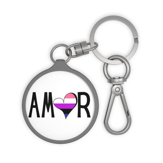 Amor Genderfluid Keyring Tag