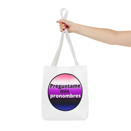 Preguntame mis Pronombres GenderFluid Tote Bag