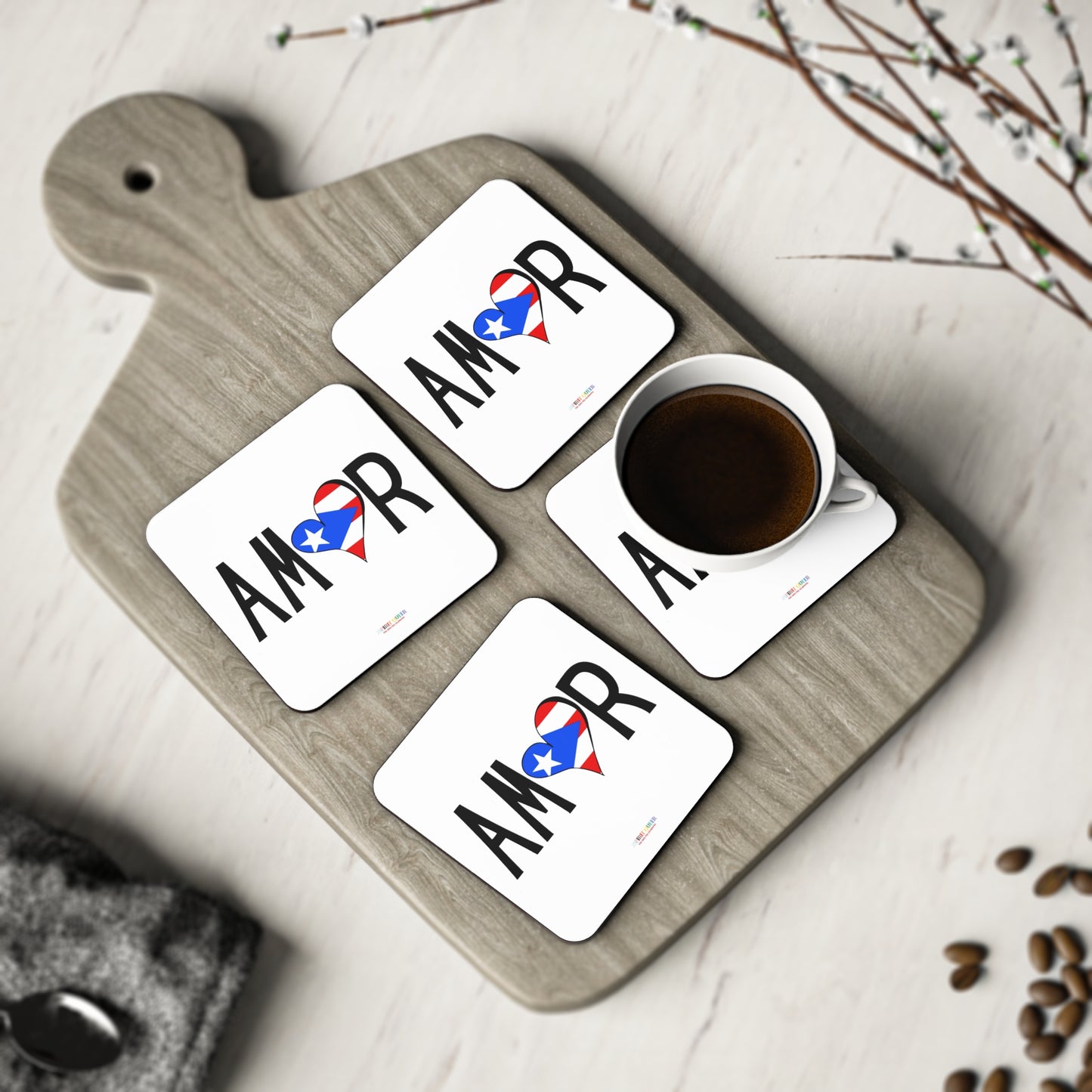 Amor Puerto Rico Coasters