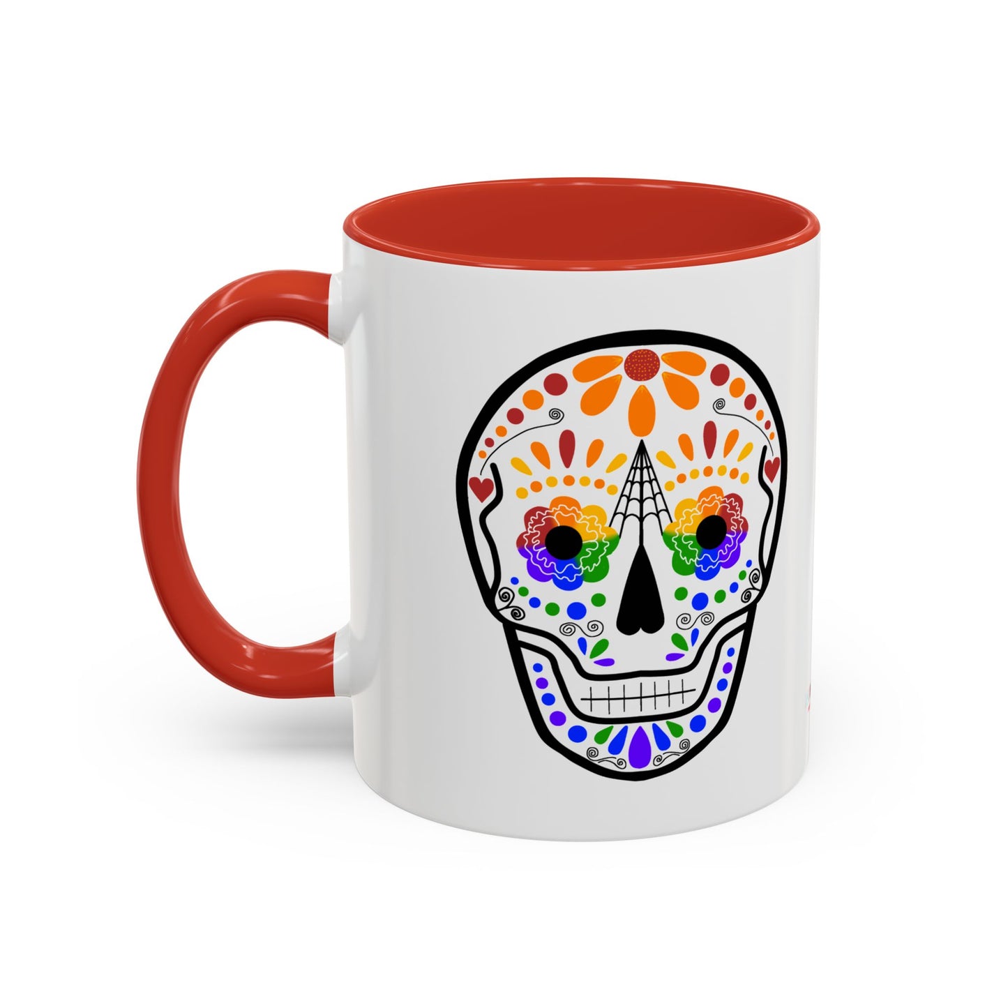Queer Sugar Skull Accent Coffee Mug