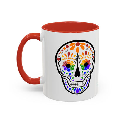 Queer Sugar Skull Accent Coffee Mug