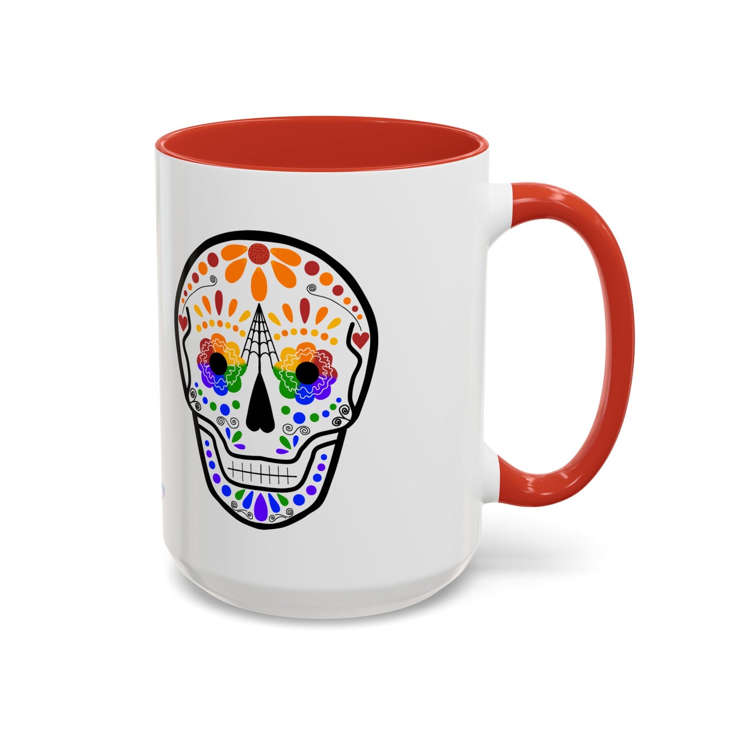 Queer Sugar Skull Accent Coffee Mug