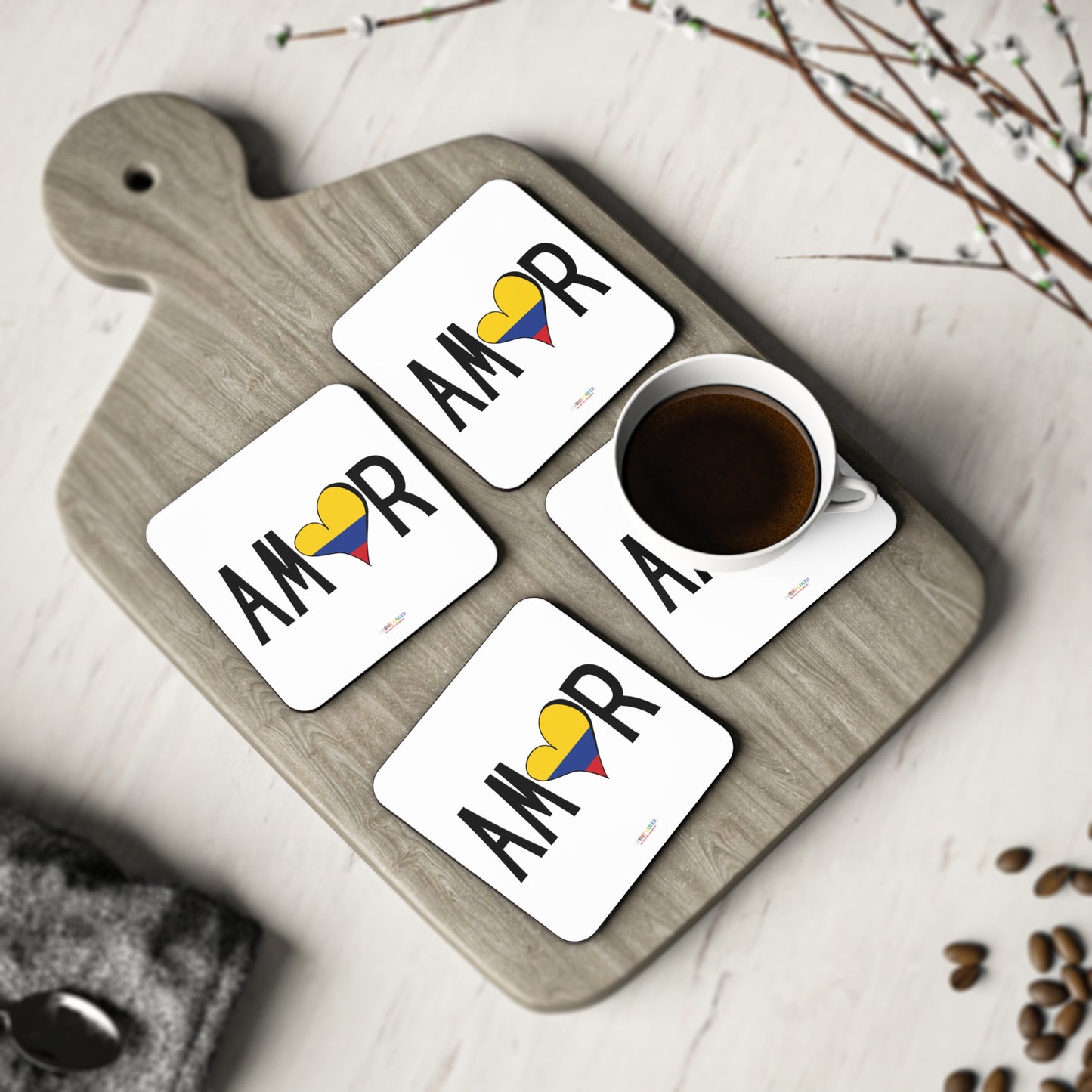 Amor Colombia Coasters