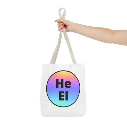 He / El Rainbow Tote Bag