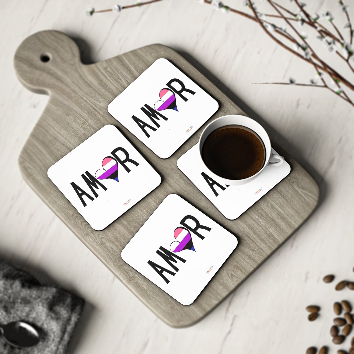 Amor Genderfluid Coasters