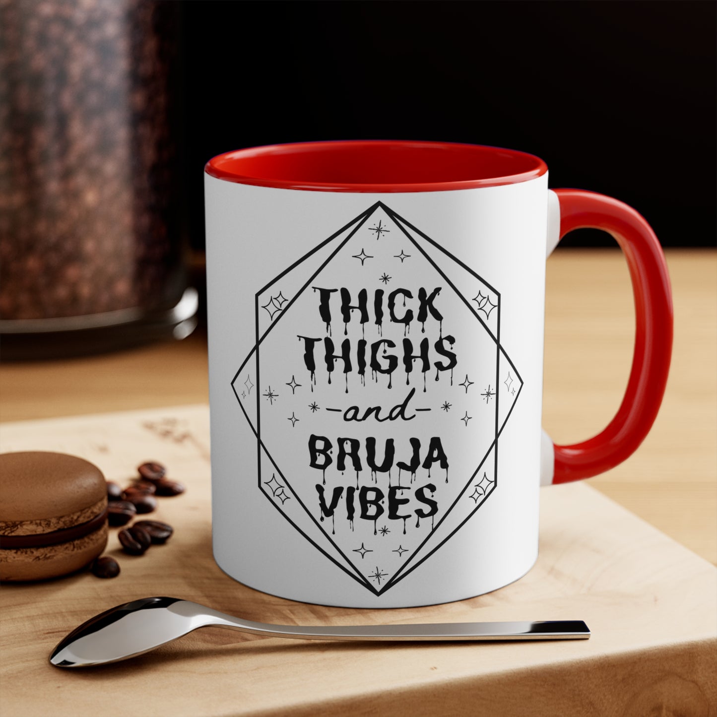Thick Thighs Bruja Vibes Accent Mugs