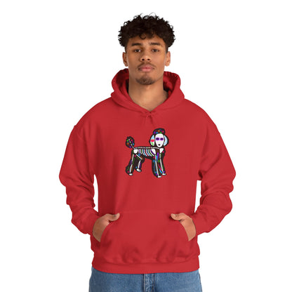 Dia de los Muertos Poodle Hooded Sweatshirt