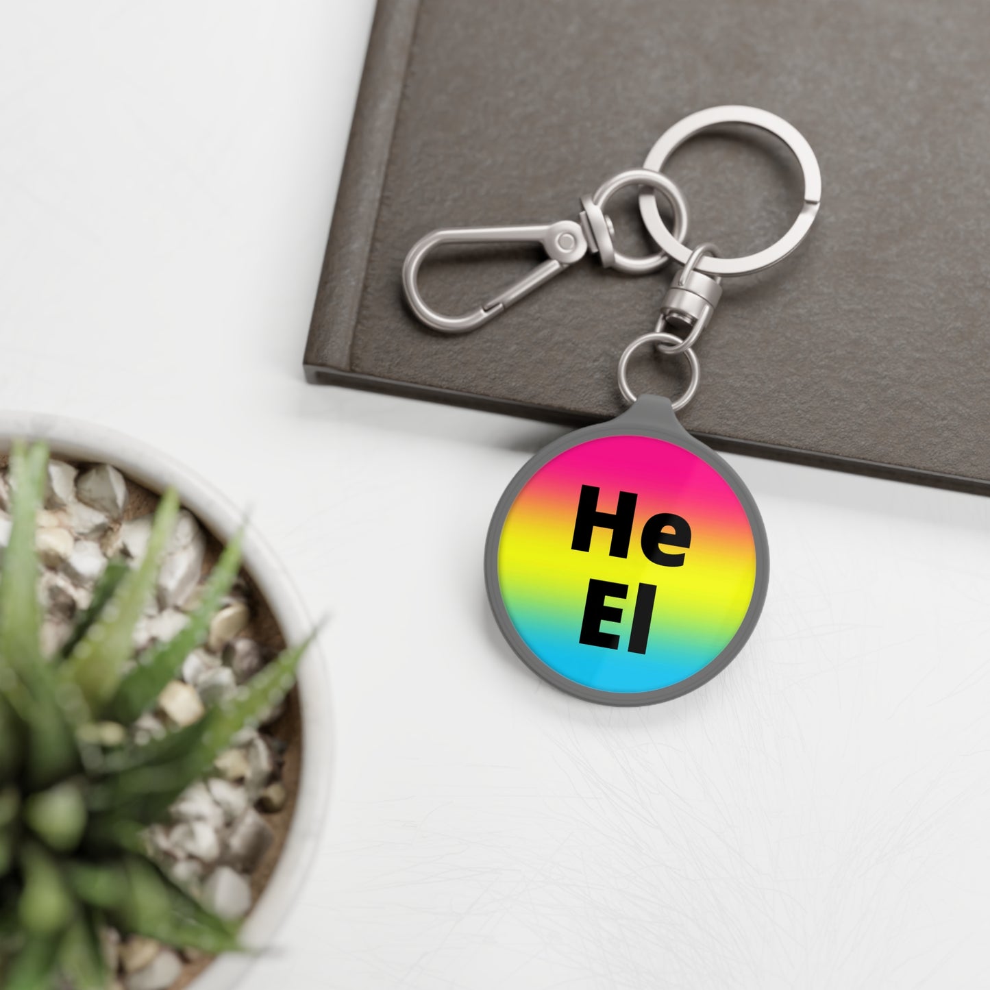 He/El Pan Keyring Tag